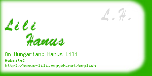 lili hanus business card